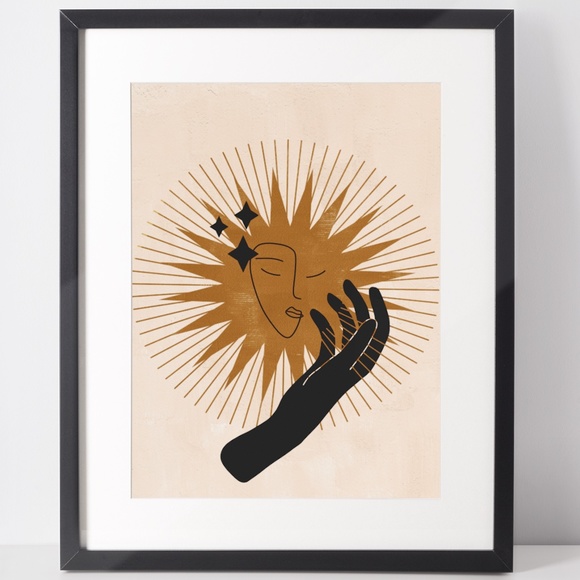 Other - Wall Art Bohemian Celestial Hands Print Poster Illustration Unframed